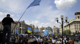 Фоторепортаж: Акція протесту кримських татар пройшла в Києві