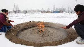 Незвичайне явище в Китаї: палаюча вода