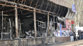 В центре Донецка сгорел магазин гражданина Турции