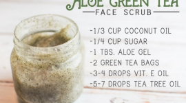 Алоэ и зелёный чай — делаем увлажняющий скраб для омоложения кожи