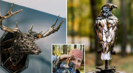 Художница по металлу увлекается созданием впечатляющих скульптур птиц и животных