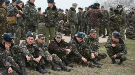 В киевских военкоматах нет отбоя от добровольцев