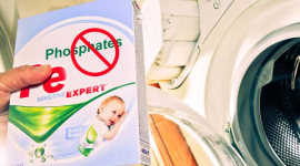 Большинство стиральных порошков в супермаркете содержат фосфаты