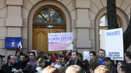 Журналісти біля ВР протестують проти закону про наклеп