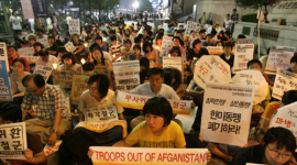 Жители Южной Кореи требуют освобождения заложников и вывода своих войск из Афганистана (без комментариев)