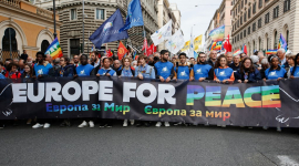 Протест в Риме из-за украинской войны