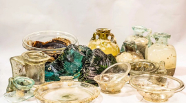 1700-річний скляний посуд підняли з римського корабля, що затонув у Середземному морі. ФОТОрепортаж