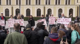 Активисты митингуют в Белграде после смертельного случая на железнодорожной станции