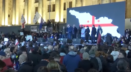 Тысячи людей снова митингуют в Грузии в знак протеста против фальсификации парламентских выборов