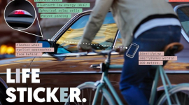 Велосипедисты могут не опасаться открывающихся дверей авто: создано устройство Life Sticker
