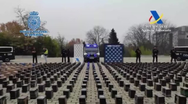 Испанская полиция продемонстрировала видео с беспилотника с 11 тоннами кокаина 