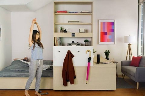 Превратите спальню в гостиную одним нажатием кнопки — Ori Closet