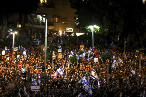 Массовые протесты в Израиле против реформирования судебной системы