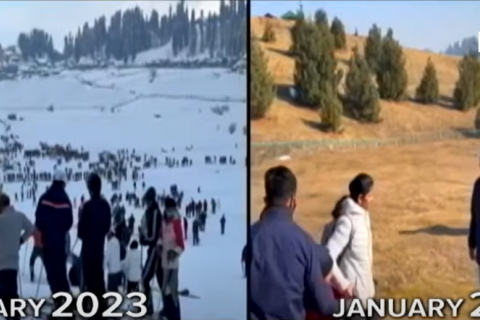Туристы отменяют отпуск из-за отсутствия снега на индийских горнолыжных курортах