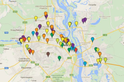 Создана карта мест, где в Киеве пройдут субботники