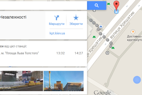 GPS-данные по движению киевского транспорта отныне на Google Maps