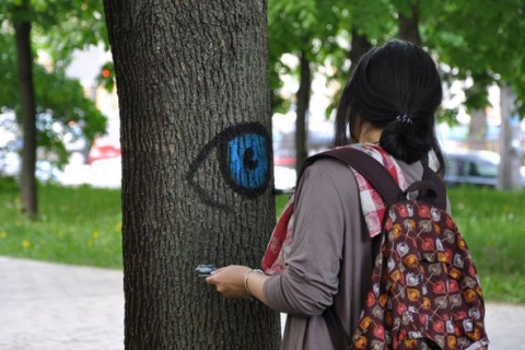 В Киеве появилось дерево с глазом