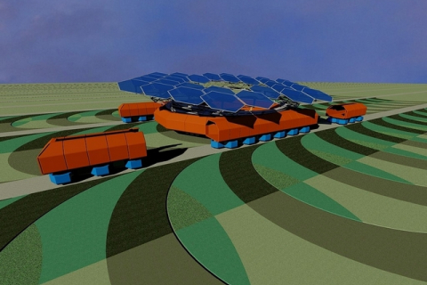 В Днепре создали беспилотный смарт-трактор на солнечных панелях
