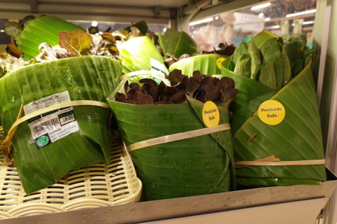  Самая зелёная упаковка — листья банановой пальмы