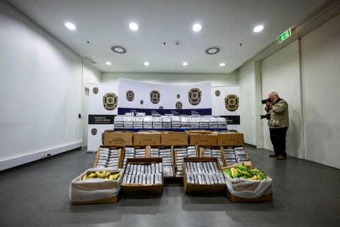 Полиция Португалии изъяла 4,2 тонны кокаина, спрятанного в партии бананов