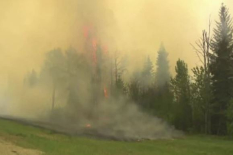 Лісові пожежі в Канаді перешкоджають пересуванню вантажівок (ВІДЕО)