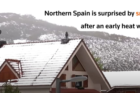Снігопад здивував Іспанію після ранньої спеки (ВІДЕО)