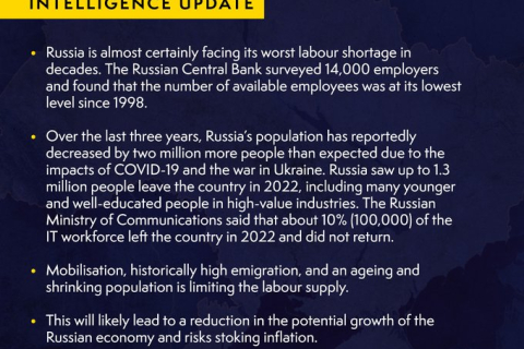 Лондон прогнозує, що війна в Україні спричинить економічну кризу в Росії