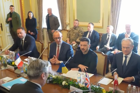 На зустрічі в Києві європейські лідери закликали до припинення вогню і пригрозили РФ санкціями (ВІДЕО)