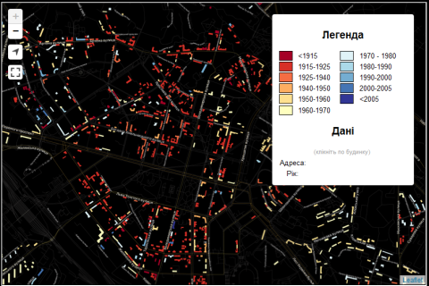 На новій мапі позначили вік київських будівель