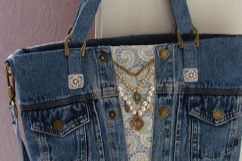 Стильные сумочки из старых джинсов: фотоидеи