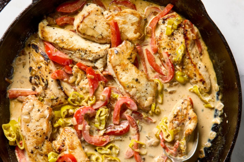 Курица пеперончини настолько вкусная, что я готовлю ее на ужин уже 3 недели подряд