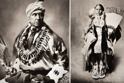 Художник использует коллодиевую фотографию с мокрой тарелки, чтобы изобразить американских индейцев. ФОТОрепортаж