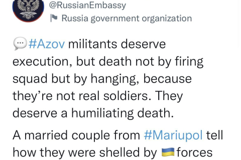 МЗС України відповіло на жорстокий твіт російського посольства