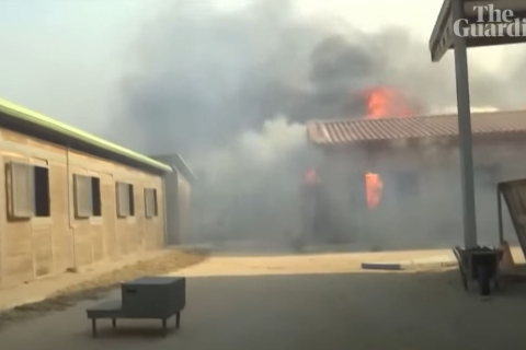 Лісові пожежі спалюють будинки поблизу грецької столиці, мешканці рятуються втечею (ВІДЕО)