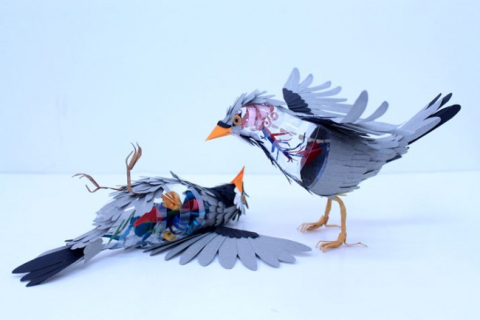 Хрупкие и прекрасные: бумажные птицы от Дианы Белтран Херрера