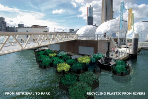 У Нідерландах створили плавучий парк із перероблених пластикових відходів (ВІДЕО)