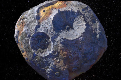 Астероїд Психея виявився схожий на металеву губку