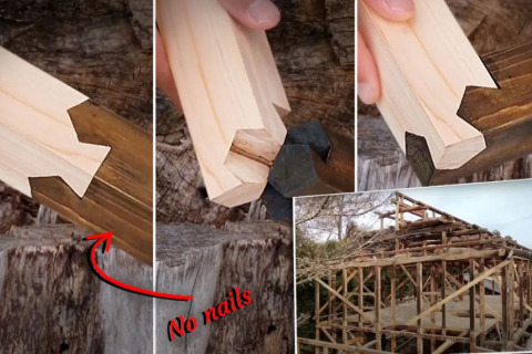 Японські теслі виявили приголомшливі дерев'яні з'єднання в 95-річному будинку, побудованому без цвяхів (ФОТО)