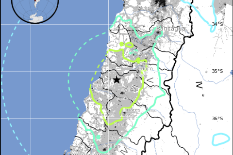 В Чили произошло землетрясение магнитудой 7,2