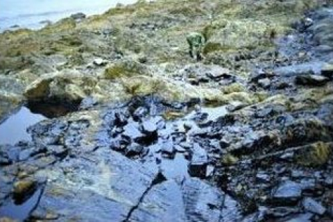 В результате аварии на китайском нефтепроводе в море попало 1,5 тысяч тонн нефти