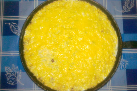 Рецепт рису з ковбасою і сиром
