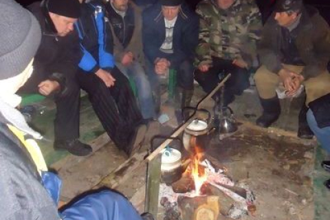 Чорнобильці продовжують акцію голодування в Донецьку під відкритим небом