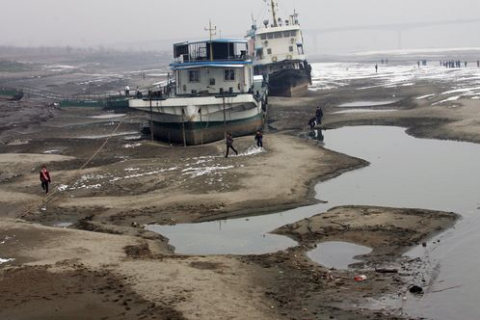 На реке Янцзы зафиксирован самый низкий уровень воды (фотообзор)
