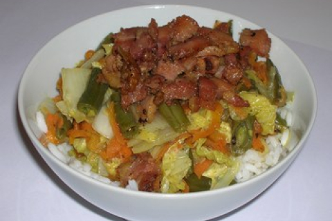 Рис з овочами і м'ясом (рецепт) 