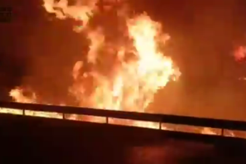 В Испании вспыхнул масштабный лесной пожар, сотни людей эвакуировали (ВИДЕО)