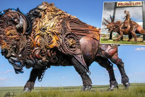 Художник-ковбой перетворює іржаві трактори та металобрухт на нереальних вестерн-тварин і здобуває світову славу (ФОТО)