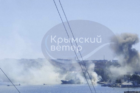 Українська ракета вразила штаб Чорноморського флоту Росії в Криму (ВІДЕО)