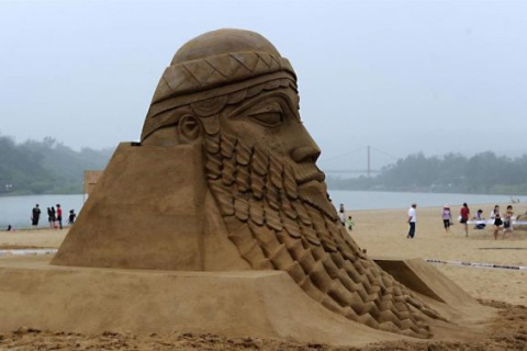 Фестиваль скульптур из песка Фулон проходит в Тайване