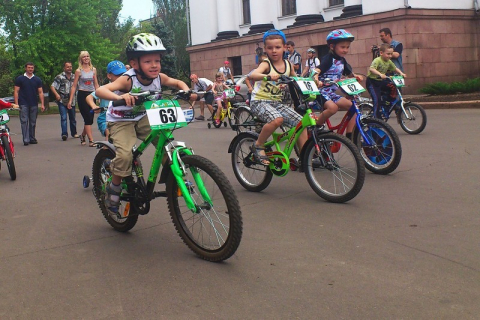 В Краматорске состоялись детские гонки на велосипедах