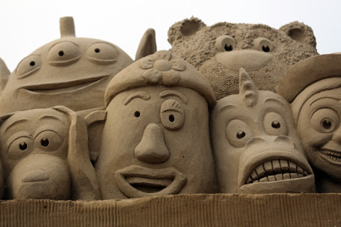 Фестиваль песчаных скульптур готовится к открытию в Англии